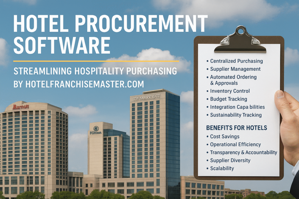 Hotel Procurement Software – Streamlining Hospitality Purchasing by HotelFranchiseMaster.com